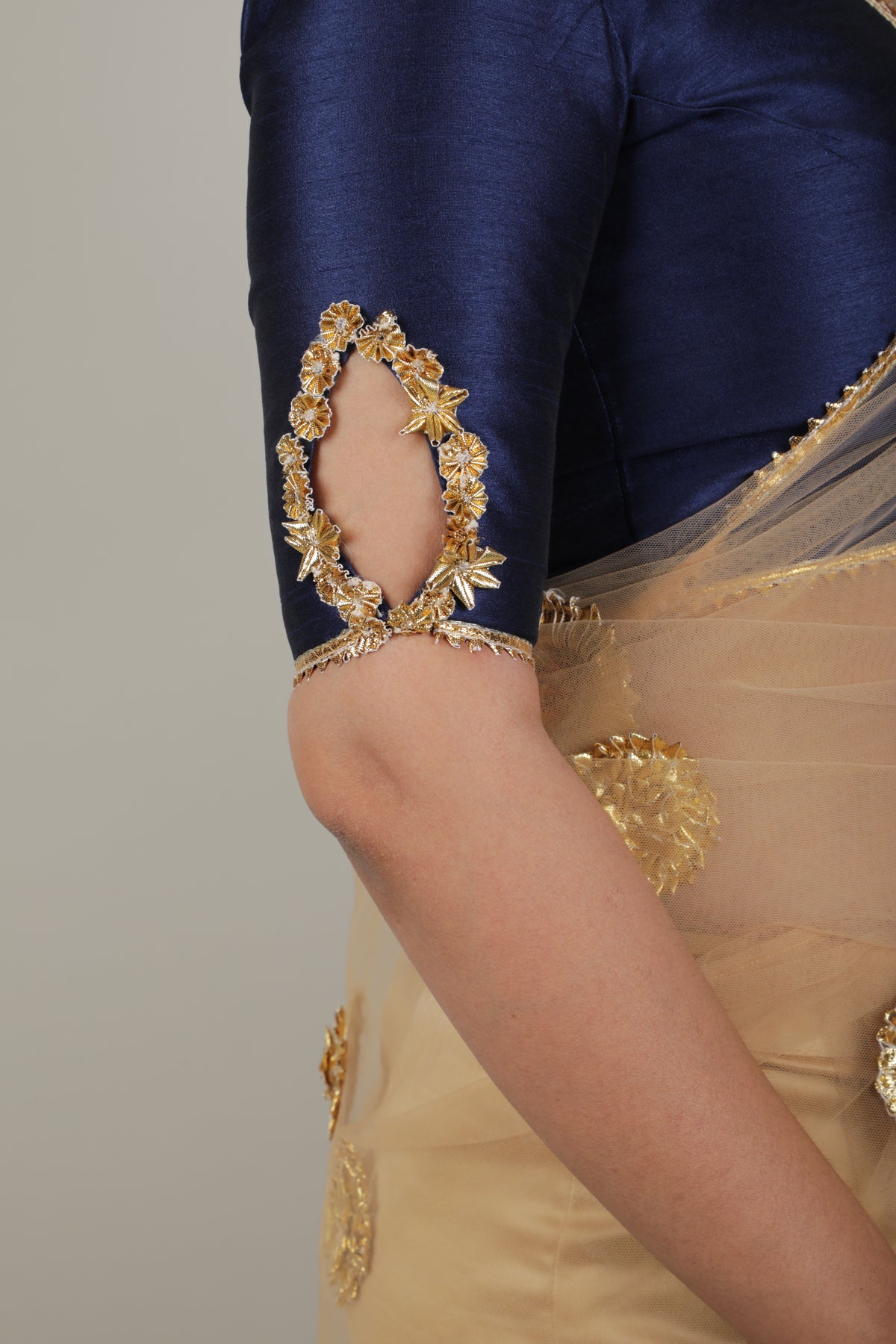 Nude Embroided Saree Set-   AVSR 9