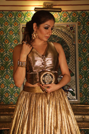 Gold Lehenga /Skirt Set-   AVSR 12(B)