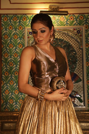 Gold Lehenga /Skirt Set-   AVSR 12(B)