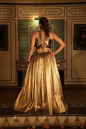 Gold Lehenga /Skirt Set-   AVSR 12(B)
