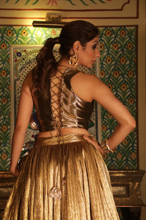Gold Lehenga /Skirt Set-   AVSR 12(B)