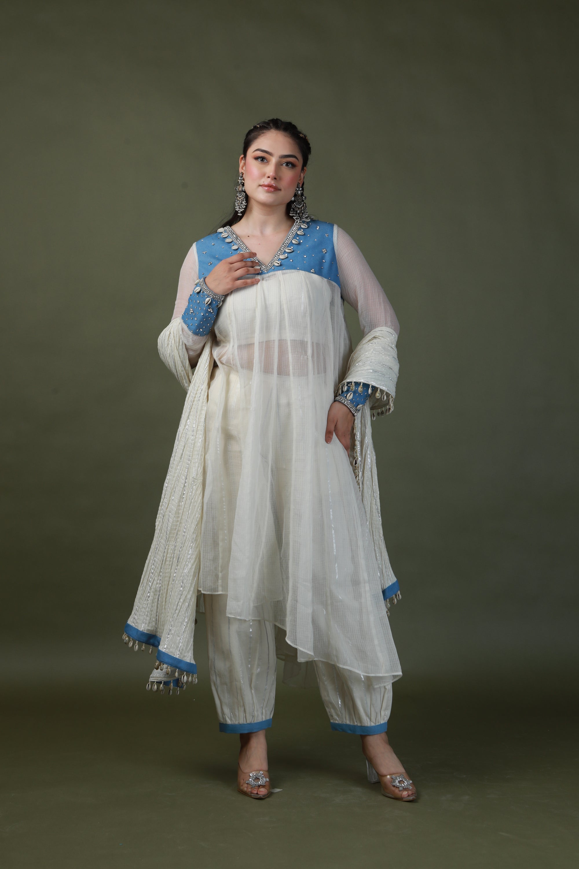 DEVI DRAPE SWAROSKEY SUIT -   DD 37