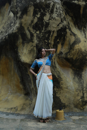 devi drape hand painted saree set -   DD 78