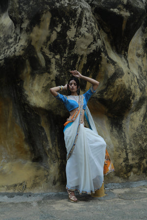 devi drape hand painted saree set -   DD 78