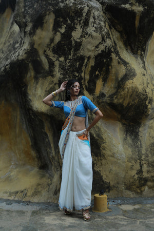 devi drape hand painted saree set -   DD 78