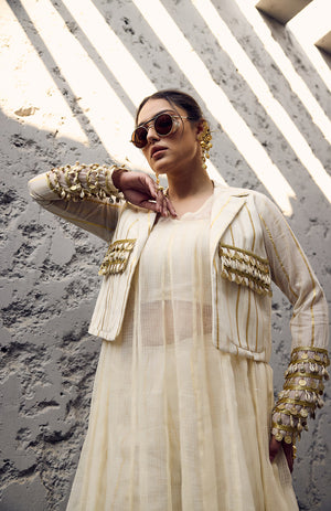 DEVI DRAPE IVORY 4 PIECE SET   -   DD 03